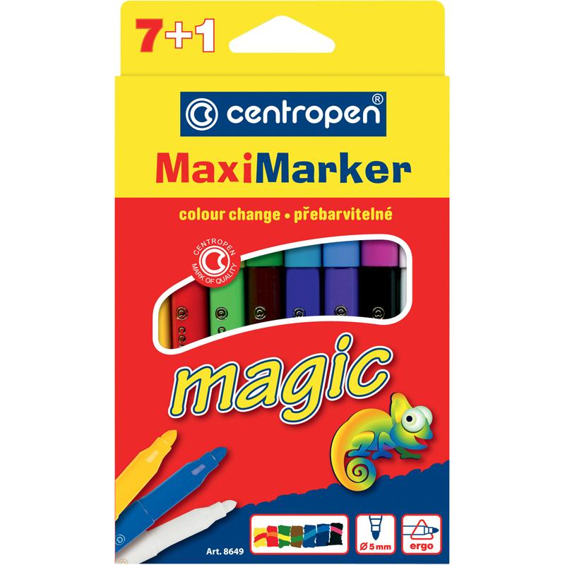 Фломастери CENTROPEN 8649 Magic Maxi, набір 8 шт.
